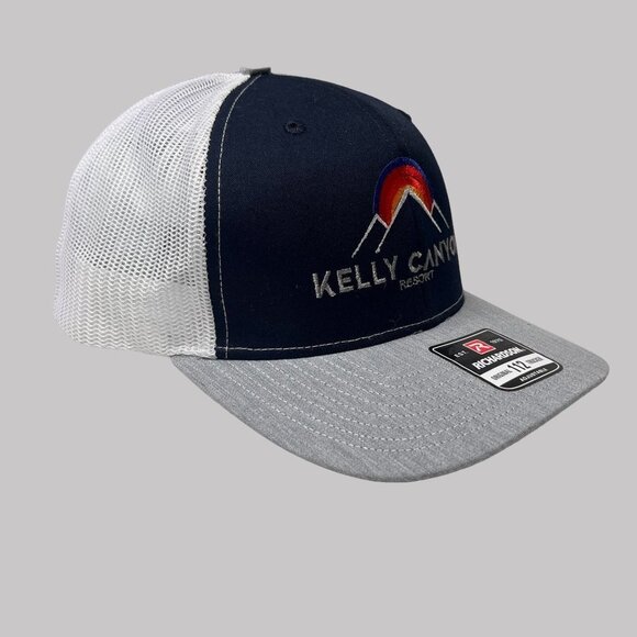 Kelly Resort Embroidered Hat Snap Navy Gray White Trucker Mesh Dads Cap Mens - Picture 1 of 8